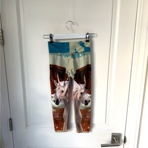 Teeki Girls Unicorn Wrangler Hot Pants Leggings Size Small KIDS